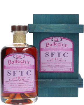Ballechin SFTC 11 Years Bordeaux Cask Matured 53.4%