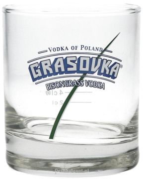 Grasovka Bison Vodka on the rocks Glas
