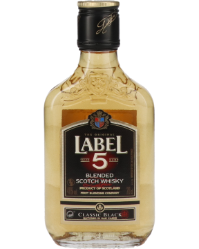 Label 5 Whisky Zakflacon OP=OP
