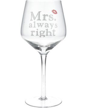 Mrs. Always Right Wijnglas