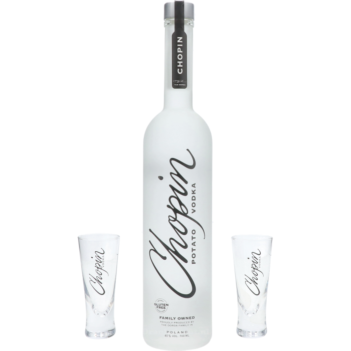 Chopin Vodka Cadeaupakket Met Glazen