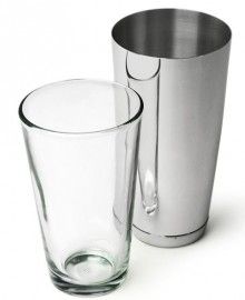 Professional Boston Cocktail Shaker RVS + Glas