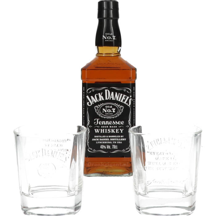 Jack Daniels Cadeaupakket met Luxe Glazen