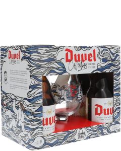 Duvel Cadeaupakket Sticks edition 4x33cl + Glas