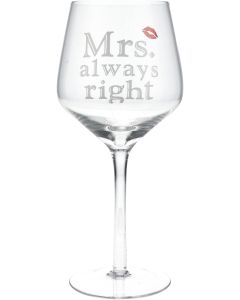 Mrs. Always Right Wijnglas